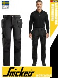 Snickers ALLROUNDWORK BLACK technikai slim fit kopásbiztos strech lengőzsebes deréknadrág - munkaruha