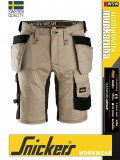 Snickers ALLROUNDWORK KHAKI strech slim fit prémium lengőzsebes rövidnadrág - munkaruha