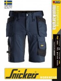 Snickers ALLROUNDWORK NAVY strech slim fit prémium lengőzsebes rövidnadrág - munkaruha