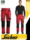 Snickers ALLROUNDWORK RED strech slim fit prémium lengőzsebs deréknadrág - munkaruha