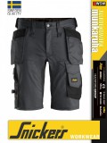Snickers ALLROUNDWORK STEELGREY strech slim fit prémium lengőzsebes rövidnadrág - munkaruha