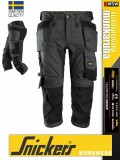 Snickers ALLROUNDWORK STEELGREY strech slim fit prémium rövidnadrág - munkaruha