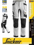 Snickers ALLROUNDWORK WHITE strech slim fit prémium lengőzsebs deréknadrág - munkaruha