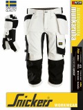 Snickers ALLROUNDWORK WHITE strech slim fit prémium rövidnadrág - munkaruha