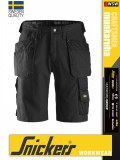 Snickers CRAFTSMEN BLACK technikai canvas+ pamutgazdag rövidnadrág - munkaruha