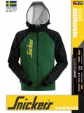 Snickers LOGO FORESTGREEN technikai kapucnis pulóver - munkaruha
