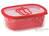 Snips 021488 műanyag zöldségtároló, 4 liter, kivehető kosárral, piros