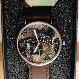 SNOOZ extravagáns bőrszíjas uniszex óra, nonfiguratív számlappal (40 MM)