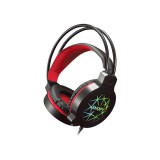 Snopy fejhallgató - sn-gx7 crazy (2.0, mikrofon, usb+3,5mm jack, hang.szab., nagy-párnás, 2m kábel, fekete) 31380