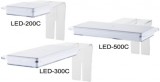 Sobo LED-200C akasztós fehér-kék LED világítás 4-6 mm-es üvegre - 4.3 W | 70 x 70 mm | 20-35 cm | 3 fényfokozat