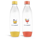 SodaStream BO Fuse Duo Szénsavasító palack 1l Mintás - 2db/csomag (FUSE 2X1L ORANGE/YELLOW)