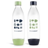 SodaStream BO Fuse Duo Szénsavasító palack 1l Zöld/Kék Mintás - 2db/csomag (FUSE 2X1L GREEN/BLUE)
