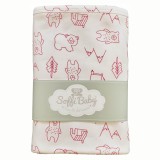 Soffi Baby takaró pamut dupla macik pink 80x100cm
