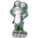 Solar lámpa, béka, 14x12x25 cm, 2 LED