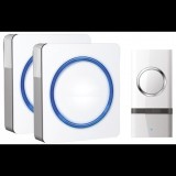 Solight 2x vezeték nélküli csengő, aljzathoz, 120m, fehér (1L23)