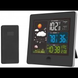 Solight Időjárás állomás, színes LCD, hőmérséklet, páratartalom, RCC, fekete (TE80)