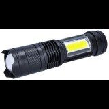 Solight LED újratölthető zsebzseblámpa zoommal, fekete színben (WN49)