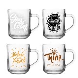 SOLMAZER IRIS mintás üveg bögre 246ml, négyféle mintával 131563-007 (131563-007)