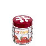 SOLMAZER IRIS üveg fűszertartó négyzetes mintával 1.000ml, piros, lila vagy zöld színű 135901-000