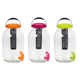 SOLMAZER IRIS üveg italadagoló gyümölcstartóval 5.000ml, narancs, bíbor vagy zöld színű 137701-760