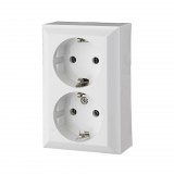 Somogyi Elektronic GAO 0311H Business Line IP20 2 férőhelyes földelt aljzat, 2 férőhelyes földelt csatlakozóaljzat, beltéri, 230 V~ / 50 Hz / 16 A, fehér