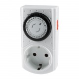 Somogyi Elektronic GAO 0760S mechanikus beltéri időzítő óra, manuális bekapcsolási lehetőség, 30 perces intervallumok, naponta ismétlődő kapcsolások, 250 V, 3680 W