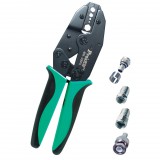 Somogyi Elektronic Home 6PK-230PA préselő fogó, 230 mm, 5 féle mérethez, racsnis áttétel, 6 féle nyomaték