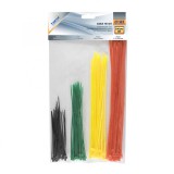 Somogyi Elektronic Home CT SET kábelkötegelő szett, 4 szín, 4 méret, 1,9 x 100 mm, 2,0 x 150 mm, 2,5 x 200 mm, 3,6 x 250 mm, 100 db