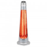 Somogyi Elektronic Home FK 252 álló elektromos karbon és halogén kombinált fűtőtest, 1200W/1200W, IPX4 védelem, távirányító, ezüst