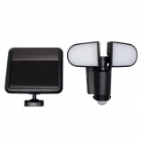 Somogyi Elektronic Home FLP 5 SOLAR, szolárpaneles LED reflektor, PIR mozgásérzékelő, 500 lm, forgatható reflektorok, 1500 mAh, ~60 perc üzemidő