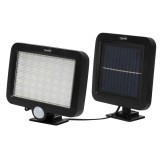 Somogyi Elektronic Home FLP250SOLAR napelemes LED reflektor, 250 lm, PIR mozgásérzékelő, 120° 5m, 56 db hidegfehér SMD LED, energiatakarékos, műany