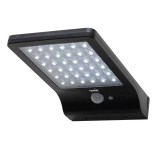 Somogyi Elektronic Home FLP300SOLAR napelemes LED reflektor, 300 lm, PIR mozgásérzékelő, 120° 5m, 36 db hidegfehér SMD LED, energiatakarékos, műany