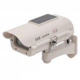 Somogyi Elektronic Home HSK 130 kültéri napelemes álkamera, élethű megjelenés, IP44 vízálló, dönthető és forgatható, folyamatos villogó piros LED, akkumulátoros tápellátás