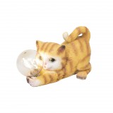 Somogyi Elektronic Home MX649M napelemes kerti lámpa, macska villanykörtével, 1 db melegfehér filament LED, 300 mAh akkumulátor, 625 g, műgyanta