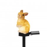 Somogyi Elektronic Home MX671N napelemes kerti nyúl lámpa, 1 db melegfehér LED, akkumulátor, műgyanta, leszúrható