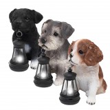 Somogyi Elektronic Home MX672 napelemes kerti lámpa, kutyák lámpással, 1db melegfehér LED, akkumulátor, műgyanta, 6 db-os display