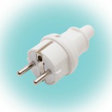 Somogyi Elektronic Home NGD 03 földelt dugvilla egyenes kábelvezetéssel, kül- és beltéren is használható, max. 3680 W, fehér