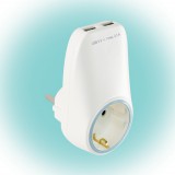 Somogyi Elektronic Home NV 2100 USB hálózati aljzat USB töltőaljzatokkal, 2xUSB töltőaljzat 5V/max.2,1A, földelt hálózati aljzat gyermekvédő zsaluval