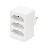 Somogyi Elektronic Home NV 23/WH hálózati elosztó, 3 EURO aljzat gyermekvédelemmel ellátva, max. 3 x 500 W, fehér