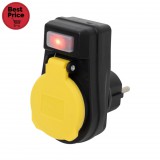 Somogyi Elektronic Home NVKO 1 hálózati aljzat, kapcsolós, kültéri, gyermekvédelemmel ellátva, IP44 védelem, max.3680W