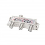 Somogyi Elektronic Home TSX 1911 F elosztó, HQ professzionális minőség, 75 Ohm, IP44, cink-ötvözet konstrukció, 5-2400 MHz, 3 utas, 1 bemenet, 3 kimenet