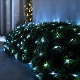 Somogyi Elektronic Karácsonyi fényháló kültéri és beltéri 2&#215;1,5 m zöld vezetékes &#8211; Hideg fehér