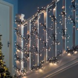 Somogyi Elektronic Karácsonyi girland extra sűrű fényfüzér kültéri és beltéri 8 m &#8211; Meleg fehér
