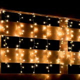 Somogyi Elektronic Karácsonyi Girland fényfüggöny kültéri és beltéri 3&#215;0,5 m &#8211; Meleg fehér