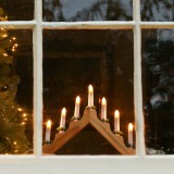 Somogyi Elektronic Karácsonyi gyertyapiramis ablakdísz világítás fa