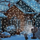 Somogyi Elektronic Karácsonyi kültéri LED lézer projektor hópehely hideg fehér
