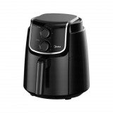 Somogyi Elektronic Midea MF-TN35D air fryer, forrólevegős fritőz, 3,5 literes sütőkosár, állítható hőmérséklet 200 °C-ig, 1500 W, fekete