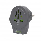 Somogyi Elektronic q2power 1.100110-TH utazóadapter, World to Europe USB, USB 5V 2.4A, max. 16 A, 250 V - 4000 W teljesítmény