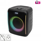 Somogyi Elektronic SAL BTCUBE hordozható Boombox, vezeték nélküli hangszóró, 70 watt, 3 hangszóró, Bluetooth TWS, IPX4, beépített akkumulátor