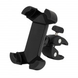 Somogyi Elektronic SAL SA065 kerékpáros, rolleres mobiltartó, masszív tartóbilincs, biztonsági retesz, védett sarokelemek, gumi és szilikonbetétek, 18 - 45 mm kormányátmérőre